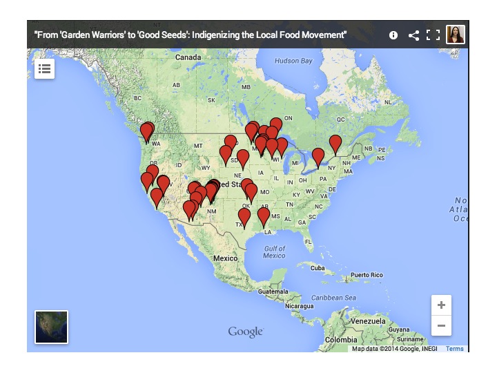 Map of Road Trip Stops