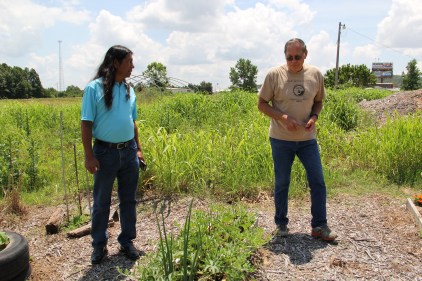 MFSI executive director Richard Belcer, and co-founder Bud Macomb at the Eufaula Indian Community Garden
