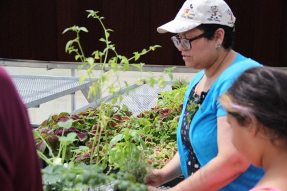 Stephanie and her daughter Emily in the Okmulgee greenhouse