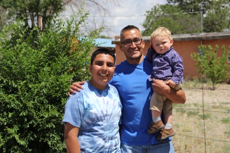 Jayson Romero with is mentee LeRoy and his buddy Jonathan. Photo by Angelo Baca