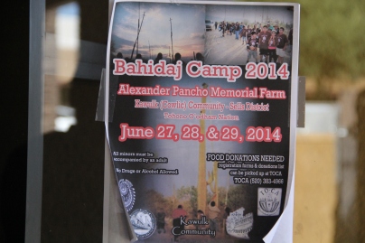 Bahidaj camp poster. Photo by Angelo Baca