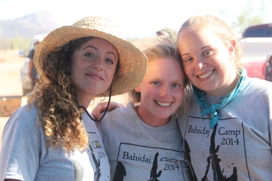Food Corps interns Julia, Caitlin, and Rebecca