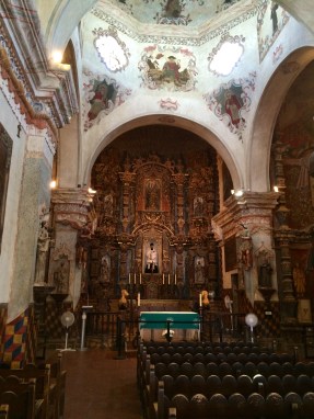 Inside the Mission San Xavier del Bac. Photo by Elizabeth Hoover