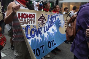 Winona LaDuke, executive director of Honor the Earth, and Keri Pickett. Photo by Angelo Baca