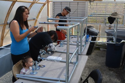 Assembling the system. Photo by Keith Glidewell