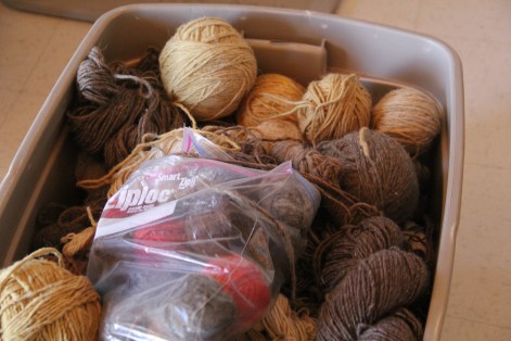 Yarns made from local wool and natural dyes. Photo by Angelo Baca