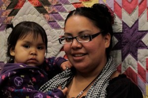 Tammy Eagle Hunter, who was once a youth participant, then served as a youth program assistant from 2007-2009. In 2010 she ran the youth project’s summer arts program, and then In 2011 joined staff as the wellness coordinator. In 2013 she became the Youth Program Director. Photo courtesy of Indian Country Today http://indiancountrytodaymedianetwork.com/2012/12/06/diabetes-not-our-way-cheyenne-river-youth-release-prevention-campaign-146062