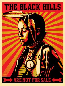 Art by Fairey Hills, photo courtesy of Honor the Treaties