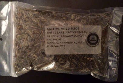 1 pound bag of wild rice. And the contact info if you want some too!