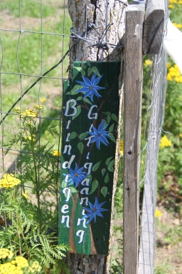 "Enter the Garden;" sign at the WELRP farm. Photo by Angelo Baca