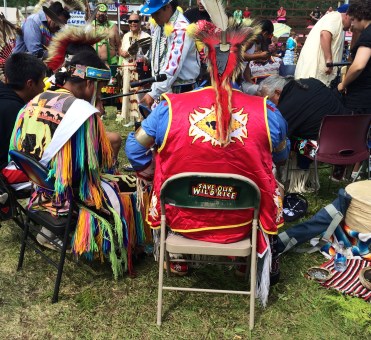 Powwow singers at Grand Portage powwow. Photo by Elizabeth Hoover