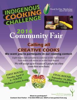 Indigenous Cooking Challenge. Poster courtesy of Food Is Our Medicine