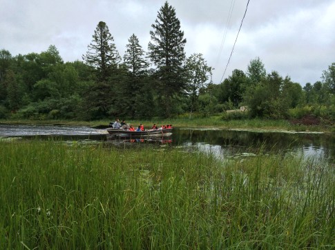 Kids returning from their tour of the rice beds. Photo by Elizabeth Hoover