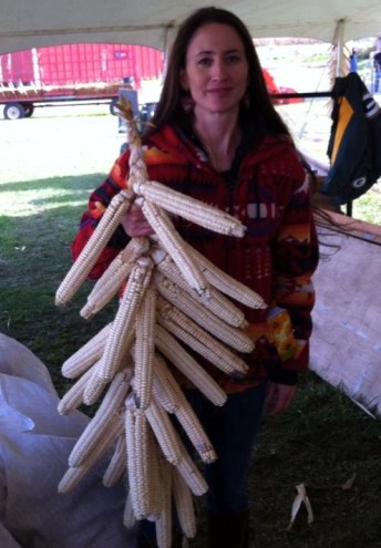 My corn braid, Tsyunhehkw^ husking bee October 2013