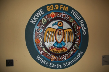 In 2011, WELRP founded 89.3 KKWE Niijii radio, a station that features Ojibwe language, plays a variety of music, and explores history and stories of the community and Ojibwe language.  Zach conducts a weekly radio show "Seed of the Week" which featured Angelo and I while we were there. Photo by Angelo Baca