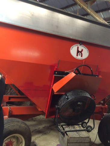 Peanut wagon converted into a corn dryer. Photo by Elizabeth Hoover (April 2014)