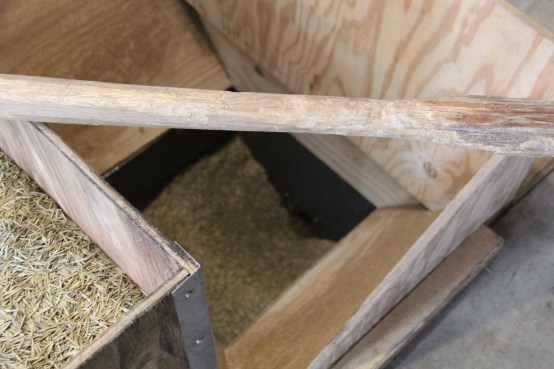 vent where rice is shoveled in to