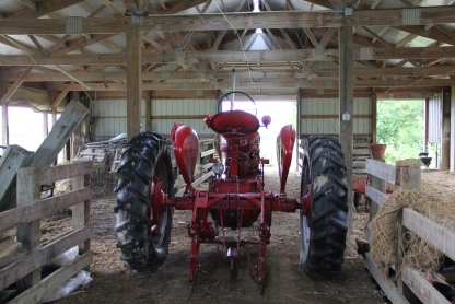 The Ho-Chunk garden project's trusty tractor. Photo by Elizabeth Hoover
