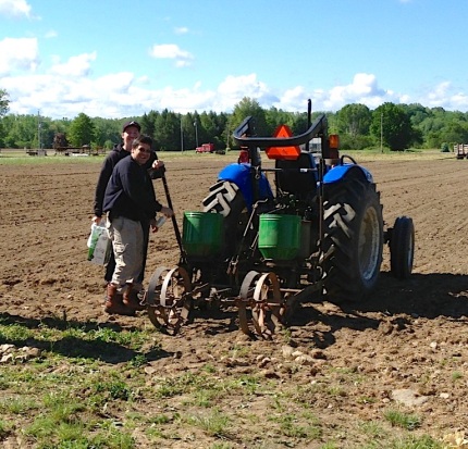 This past spring local farmer Greg Jimerson offered his tractor to plow up the field. Photo courtesy of Ken Parker