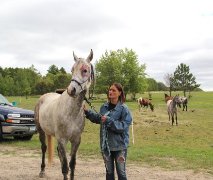 Amber Shaide (Ojibway) who owned many of the horses used on the trip. Photo by Elizabeth Hoover