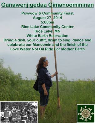 The ride culminated in a powwow at the Rice Lake community center