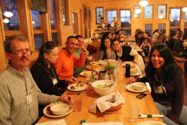 Happy people enjoying the good food! Photo by Elizabeth Hoover