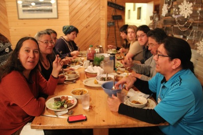 More happy people enjoying the good food! Photo by Elizabeth Hoover