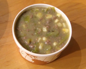 posole with green chili (photo by Elizabeth Hoover)