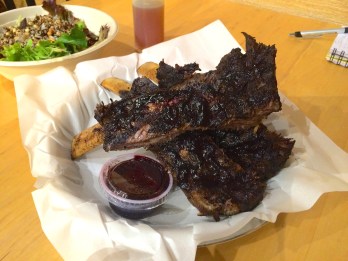Buffalo ribs in a blackberry sauce (photo by Elizabeth Hoover)